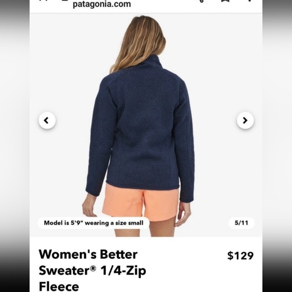 PATAGONIA WOMENS BETTER SWEATER 1/4 ZIP FLEECE - Picture 11 of 12